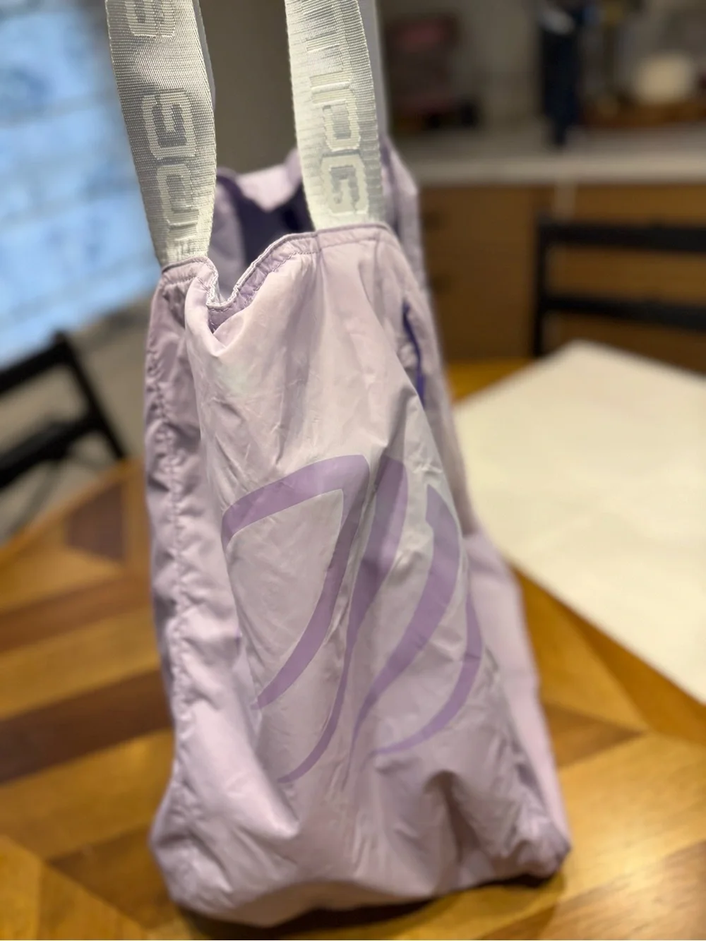 MPG Lavender Duffel Bag with Branded Webbing Strap